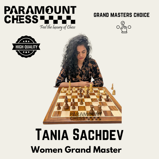 Grand Master Square Cornered Edition 21 inches Wooden chess board (Indian Rose wood & Maple wood) with 3.75β³ wooden weighted chess pieces and drawstring Velvet chess pouch (Must buy for chess players)