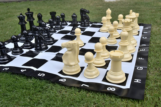 βοΈ 8-Inch King Height Plastic Giant Chess Set β Durable & Portable for Indoor and Outdoor Fun
