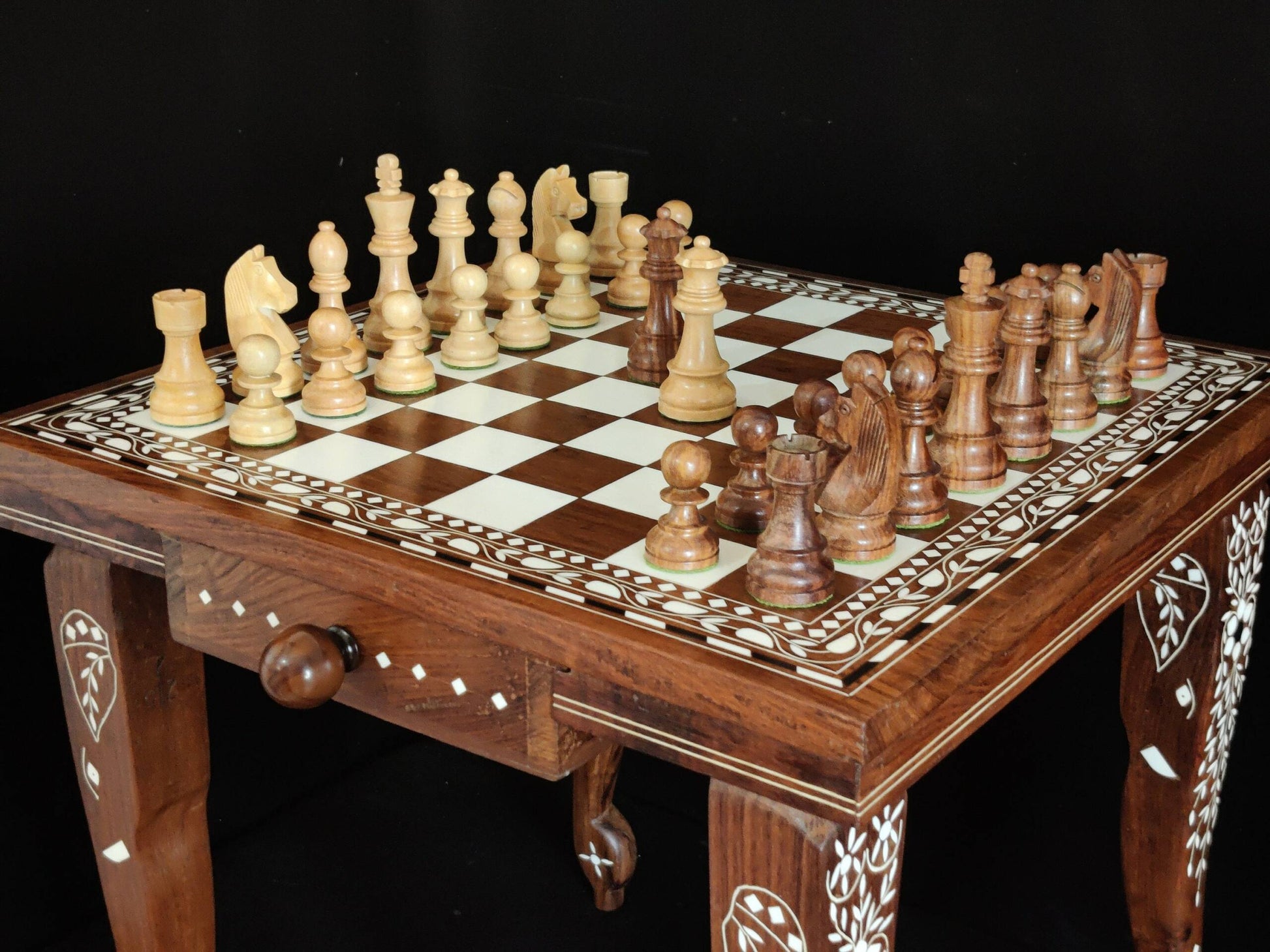 Wood Chess Pieces Set