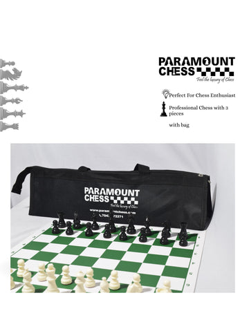 ♟️ FIDE Standard Vinyl Chess Set – 18” / 20” Board | 3.75” King | 2 Extra Queens | Carry Bag | 4 Color Options