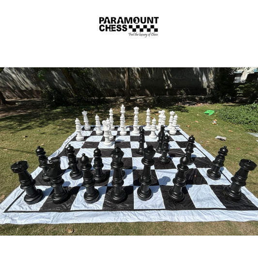 ♟️ 3 Feet (36 Inches) Giant Garden Chess Pieces Set | Premium High-Density Polyethylene (HDPE) Material | 32 Pieces Outdoor Chess Set | Without Chess Board ♟️