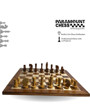 ♟️👑 Berliner 19th Century Series Chess Set – 3.75″ King Size 👑♟️  With 21″ Grandmaster Wooden Chess Board