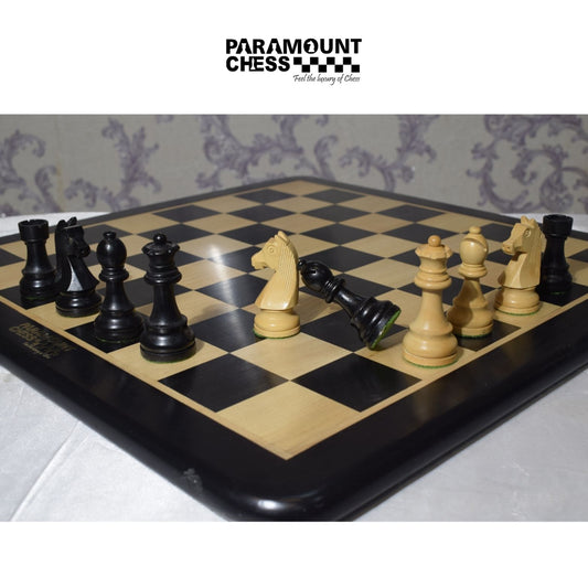 21 Inches Ebony chess board with Staunton pieces