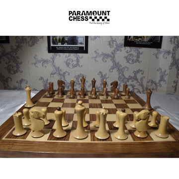 ♟️ 21" Grandmaster Wooden Chess Set with 4" Russian-Inspired Pieces & Leatherette Storage Box – Luxury Edition