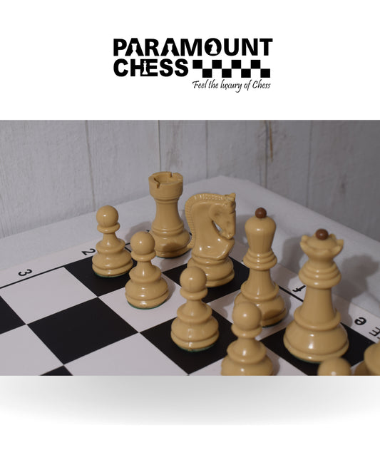 18” / 20” Black Chess Mat ♟️ | 3.75” Russian Style Super Weighted Plastic Pieces 🏆 | 2 Extra Queens ♛ | Complete Set with Chess Bag 🎒 & Mat Pouch