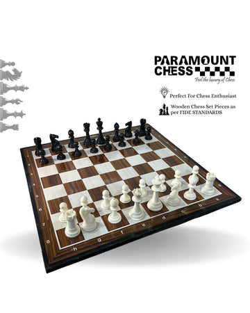 ♟️ 19" Wooden Laminated Chess Board with Durable Plastic Chess Pieces & Premium Velvet Pouch 🎯