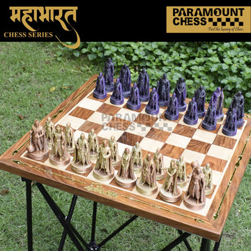 ✨ Limited Edition Mahabharata Chess Set – Beautifully Detailed with Premium Leatherette Storage Box