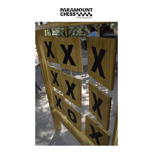 🎯 Premium Wooden Giant Tic Tac Toe Game – 4 Feet x 3 Feet | Engineered Wood Construction