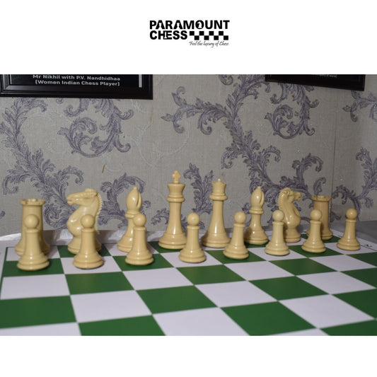 ♟️ Premium Tournament Chess Set – 20" Vinyl Chess Mat with 3.75" Supreme Super Weighted Plastic Chess Pieces | 34 Pieces with 2 Extra Queens, Storage Pouches & Chess Carry Bag