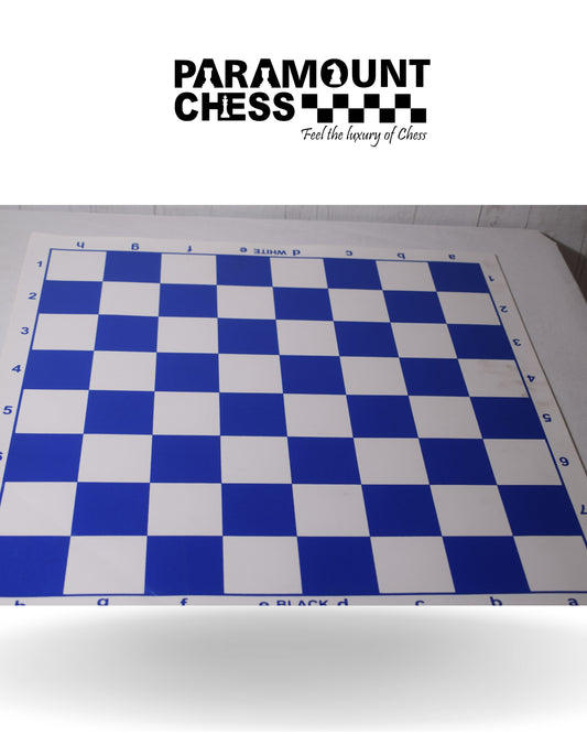 18” / 20” Blue Chess Mat ♟️ | 3.75” Russian Style Super Weighted Plastic Pieces 🏆 | 2 Extra Queens ♛ | Complete Set with Chess Bag 🎒 & Mat Pouch