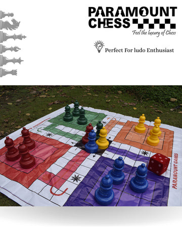 Premium Giant Ludo Game Set with Durable FRP Ludo Coins – Perfect for Indoor & Outdoor Fun 🟡🔴🟢🔵