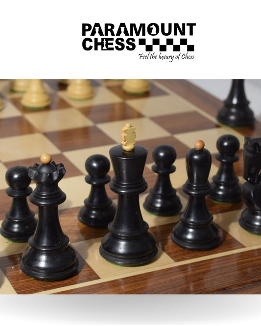 ♟️✨ 21" Wooden Chess Board Game Set ♟️ with Russian Style Chess Pieces 🟡⚫ (Yellow & Black) | 🌳 Premium Indian Rosewood, Boxwood & Maple Wood | 🏆 Tournament Finish | 🧵 Velvet Storage Pouch Included
