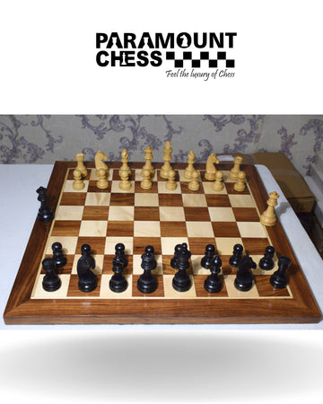 Grand Master Square Cornered Edition 21" Wooden Chess Board ♟️ | Indian Rosewood & Maple Wood | 3.75" Weighted Yellow & Black Pieces | Premium Velvet Pouch 🎒 | Tournament Style Must-Have 🏆