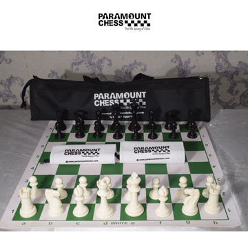 ♟️ FIDE Standard Vinyl Chess Set – 18” / 20” Board | 3.75” King | 2 Extra Queens | Carry Bag | 4 Color Options