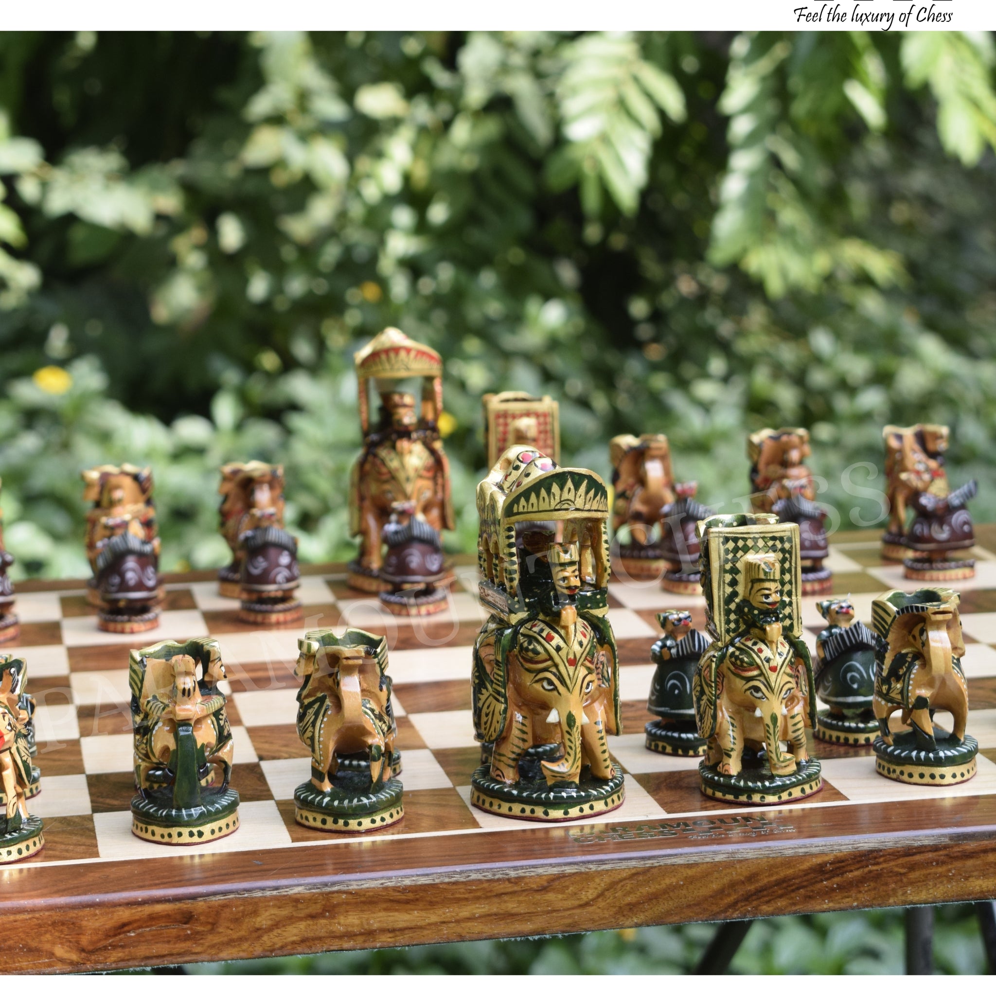 ♟️ Royal Maharaja Handcrafted Carved Chess Set with 21” Grandmaster Sheesham Wooden Board – A Perfect Chess Set for Every Home 🏰✨