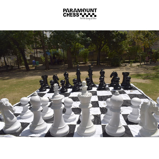 4 Feet Giant Garden Chess Pieces Set ♟️ | 32 Pieces | Premium FRP(Fiber Reinforced Plastic) Material 💪 | Outdoor Lawn & Event Chess Set (Without Board)