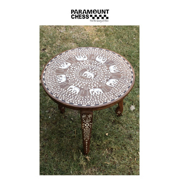 18 Inch Inlay Coffee Table| Bone Inlay Table| Mother of Pearl Coffee Table| Inlay side table| Home decor wood| Indian handcrafted| Center table