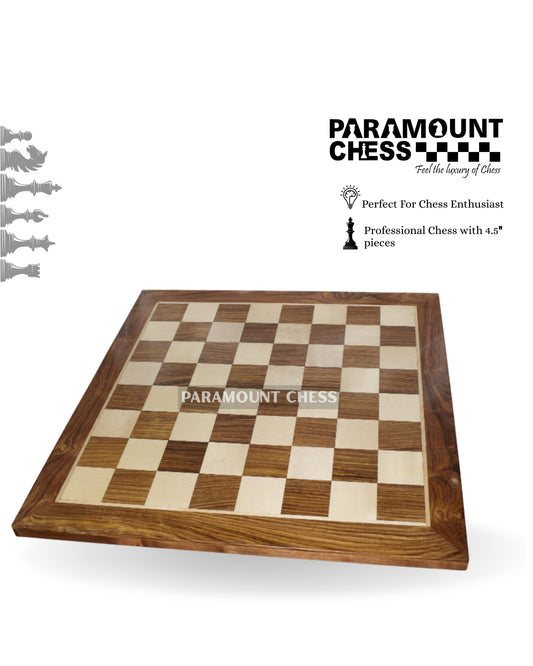 ♟️ 4.5" Supreme Staunton Wooden Chess Pieces with 21" Grandmaster Chess Board | Premium Tournament Set