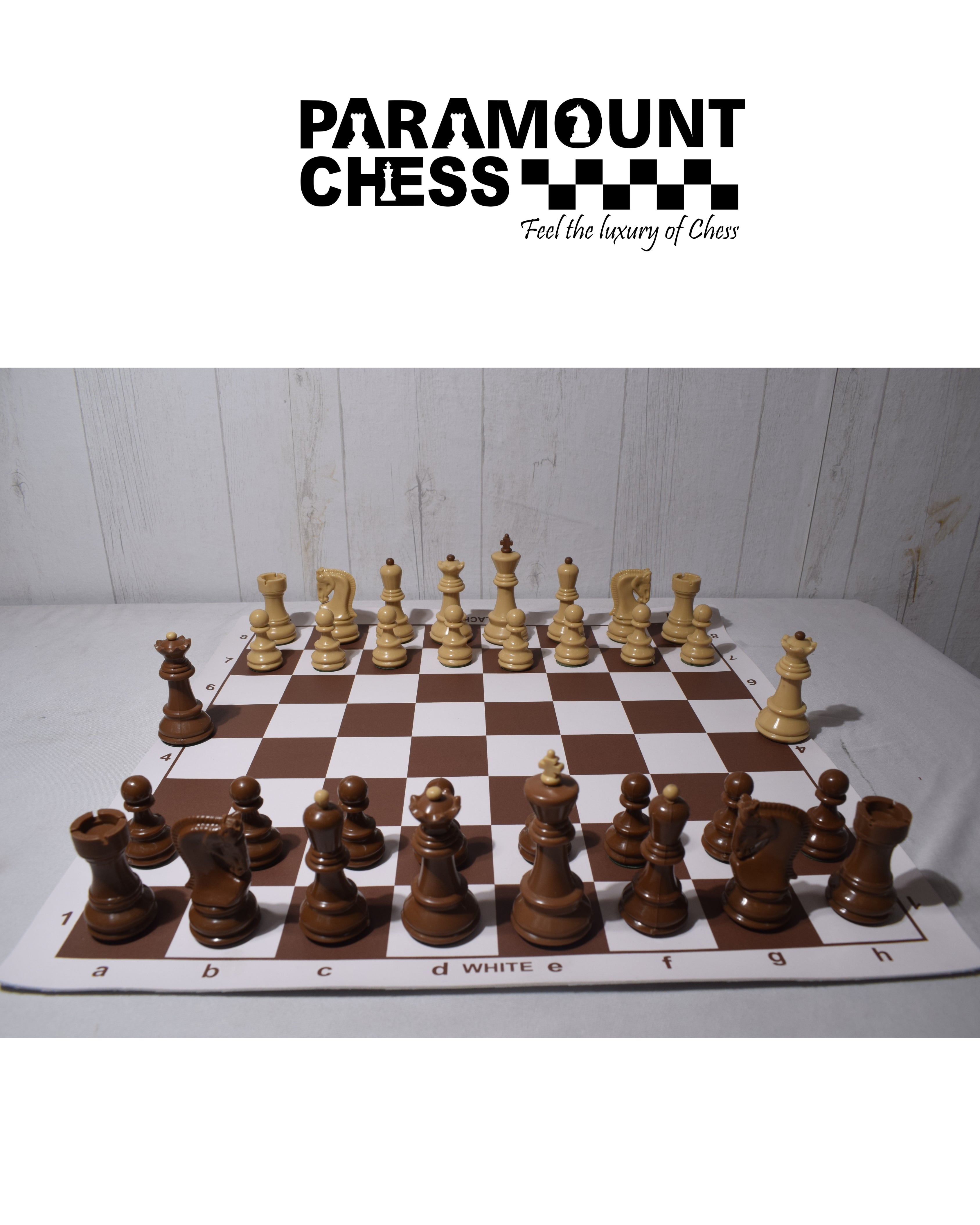 18” / 20” Brown Chess Mat ♟️ | 3.75” Russian Style Super Weighted Plas