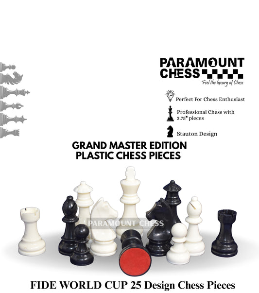 Grand Master Edition Standard Vinyl Chess Set with 2 Extra Queens & Chess Bag (available in 18 Inches and 20 Inches) - 3 Colors (Green, Blue and Black)