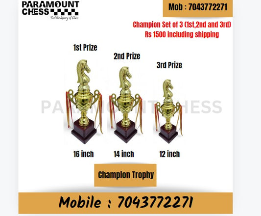 🏆 Chess Horse Trophy – Elegant Award for Champions ♟️✨