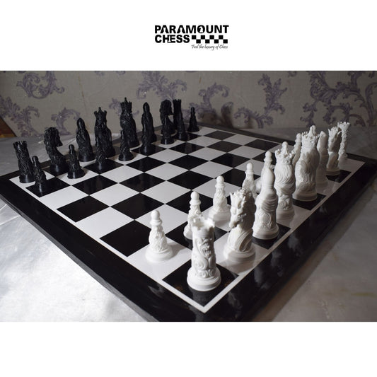 🏆 19" Premium Wooden Laminated Chess Board with 3.5" Sultan Series Plastic Chess Pieces ♟️ | Luxury Chess Set with Velvet Carry Pouch 🎁