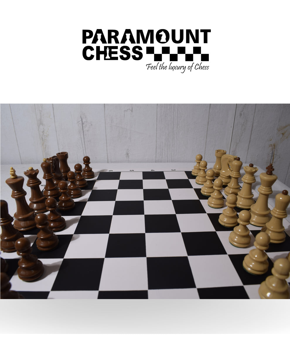 18” / 20” Black Chess Mat ♟️ | 3.75” Russian Style Super Weighted Plas