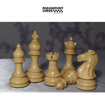 The Taj Series Royal ♟️ | 3.75" King Size Wooden Chess Pieces Set | 32 + 2 Extra Queens ♛ | Premium Finish with Velvet Carry Pouch 🎒