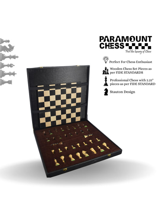 Borderless Series Wooden Chess Set with 3.75 inch chess pieces