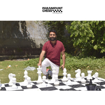 ♟️ 16" Large Premium Giant Garden Chess Pieces Set | Premium High-Density Polyethylene (HDPE) Material | 32 Pieces Outdoor Chess Set | Without Chess Board ♟️