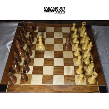 ♟️ 4.5" Supreme Staunton Wooden Chess Pieces with 21" Grandmaster Chess Board | Premium Tournament Set