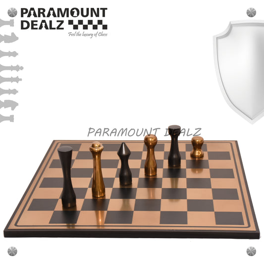 St. Petersen styled Aluminium Chess Set - Best for chess enthusiasts and players