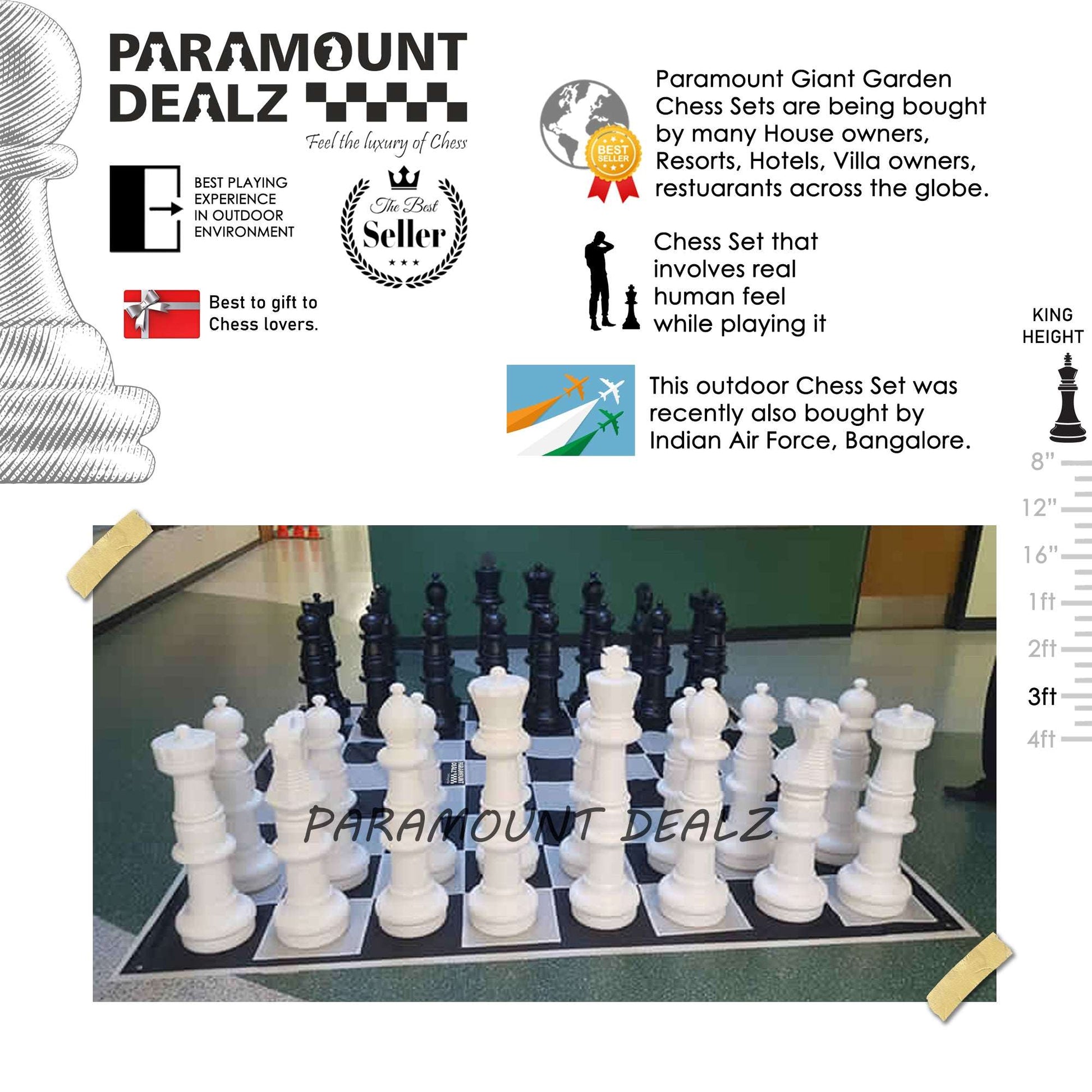 Plastic Giant Garden Chess Set
