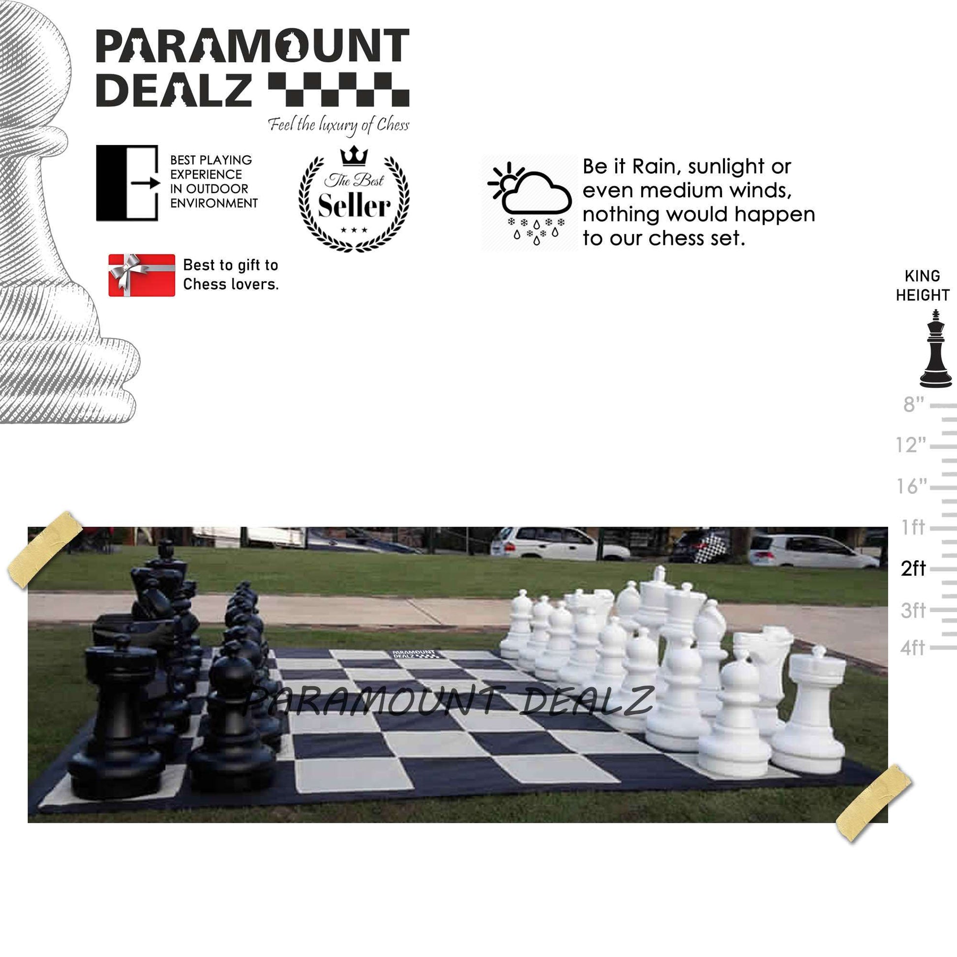 Plastic Giant Garden Chess Set
