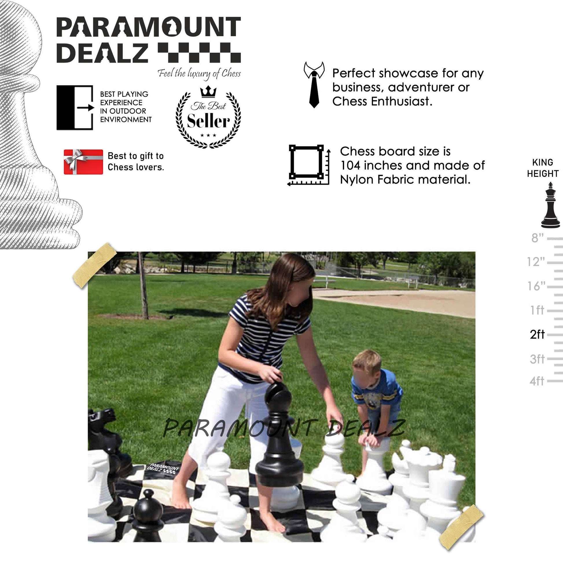 Plastic Giant Garden Chess Set