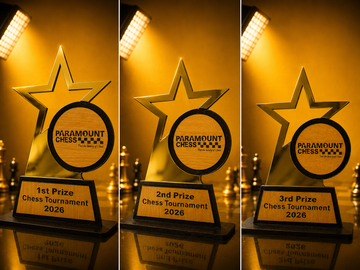 🏆 Paramount Victory Trophy Series ♟️✨–🏆 Set of 3 Premium Chess Tournament Trophies – 1st, 2nd & 3rd Prize Award Set