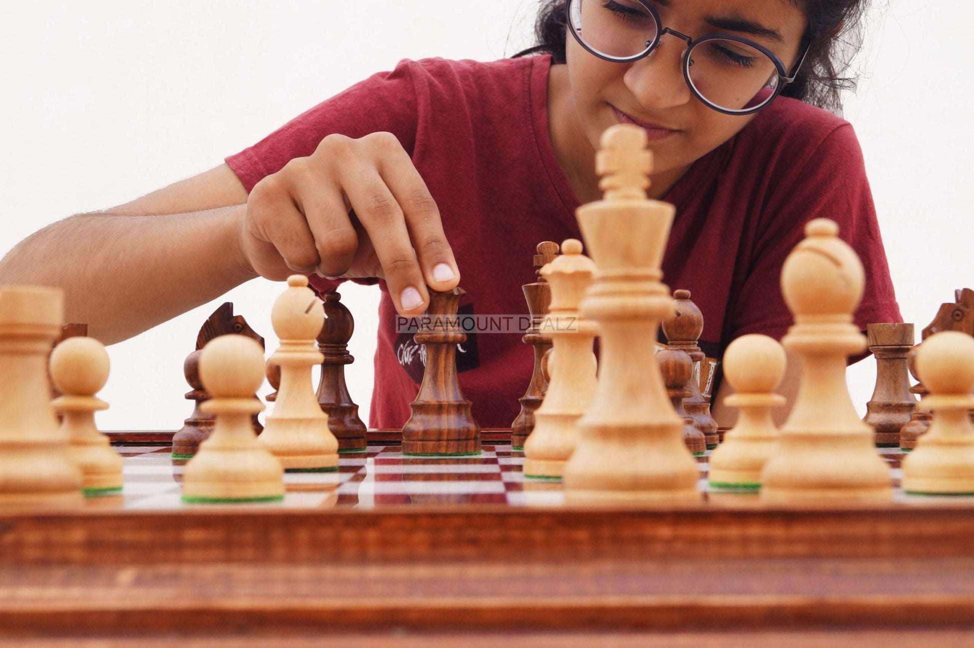Metallic Premium Chess Table with 2 attached stools
