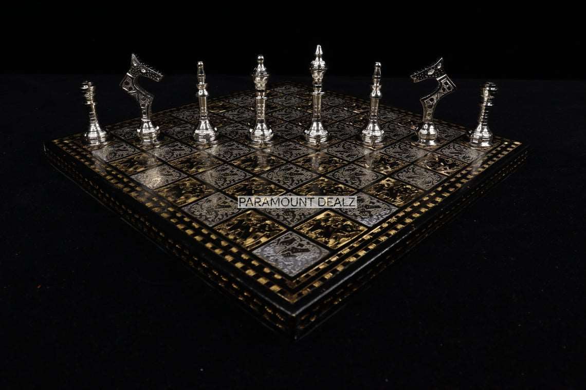 Paramount Dealz Luxurious 14" Chess Board with Chess Pieces and Wooden Chess Box