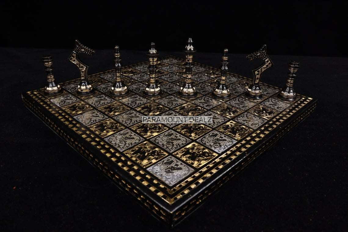 Paramount Dealz Luxurious 14" Chess Board with Chess Pieces and Wooden Chess Box