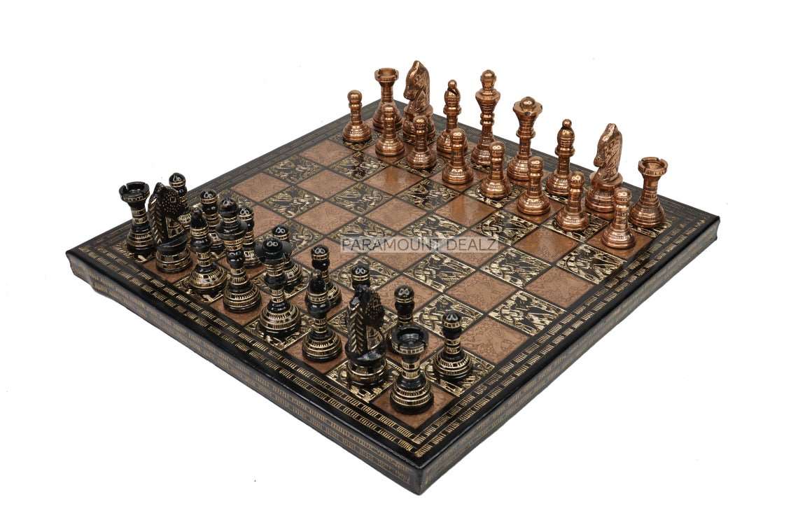 Paramount Dealz Handcrafted Metal 12" Chess Board