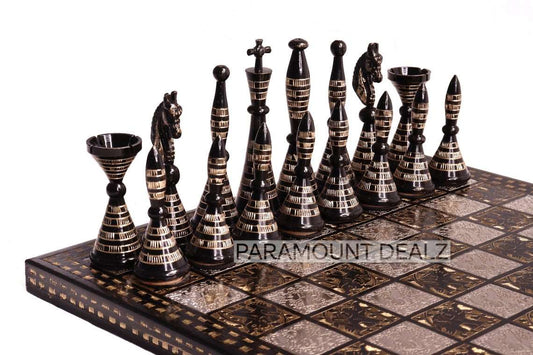 Paramount Dealz Brass and Metal Handcrafted Chess Board Game Set - 14