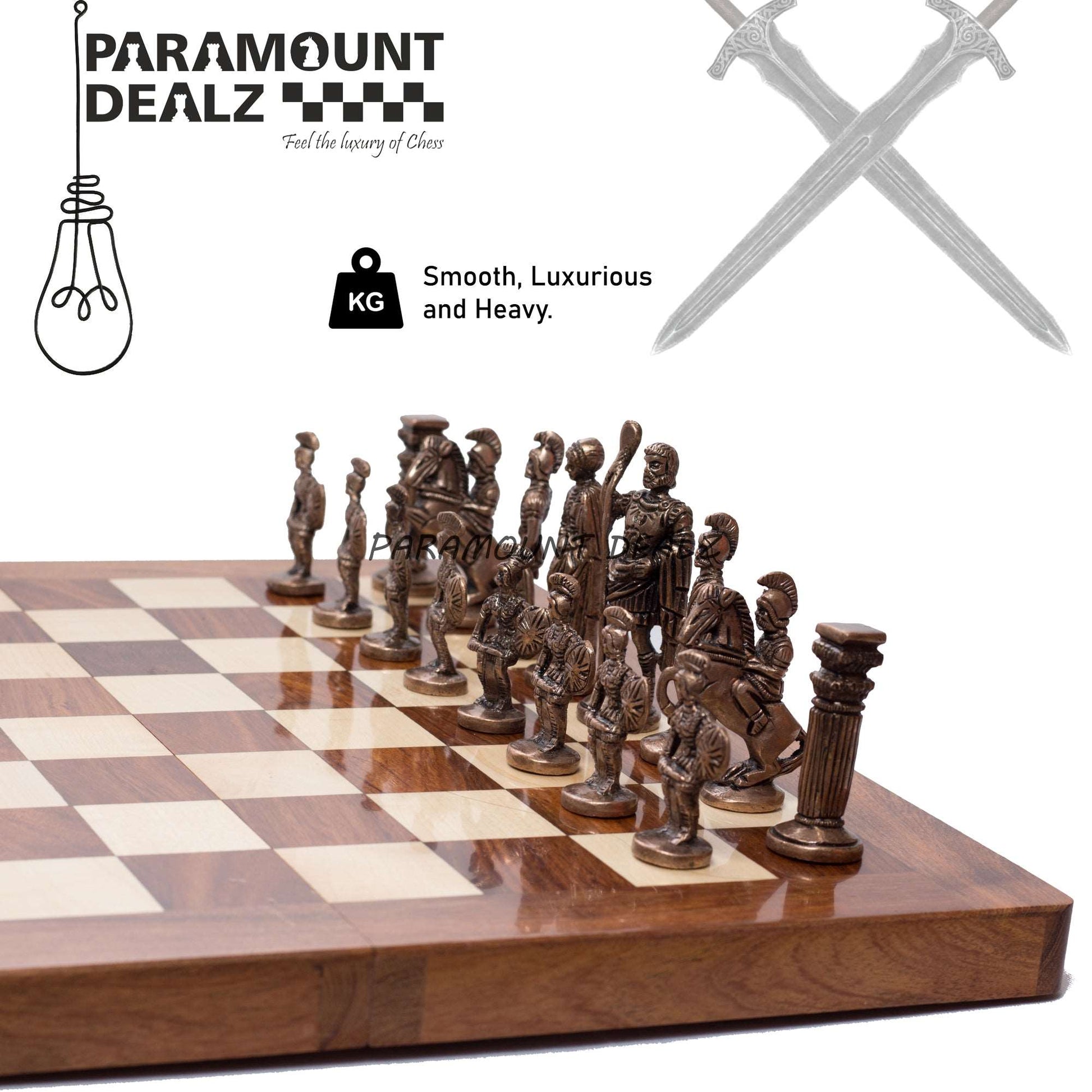 Foldable Handcrafted Brass Chess Set
