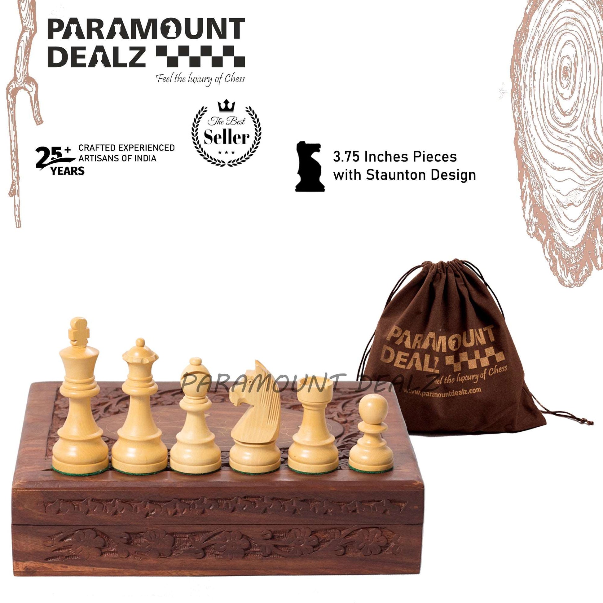 Wooden Chess Pieces set