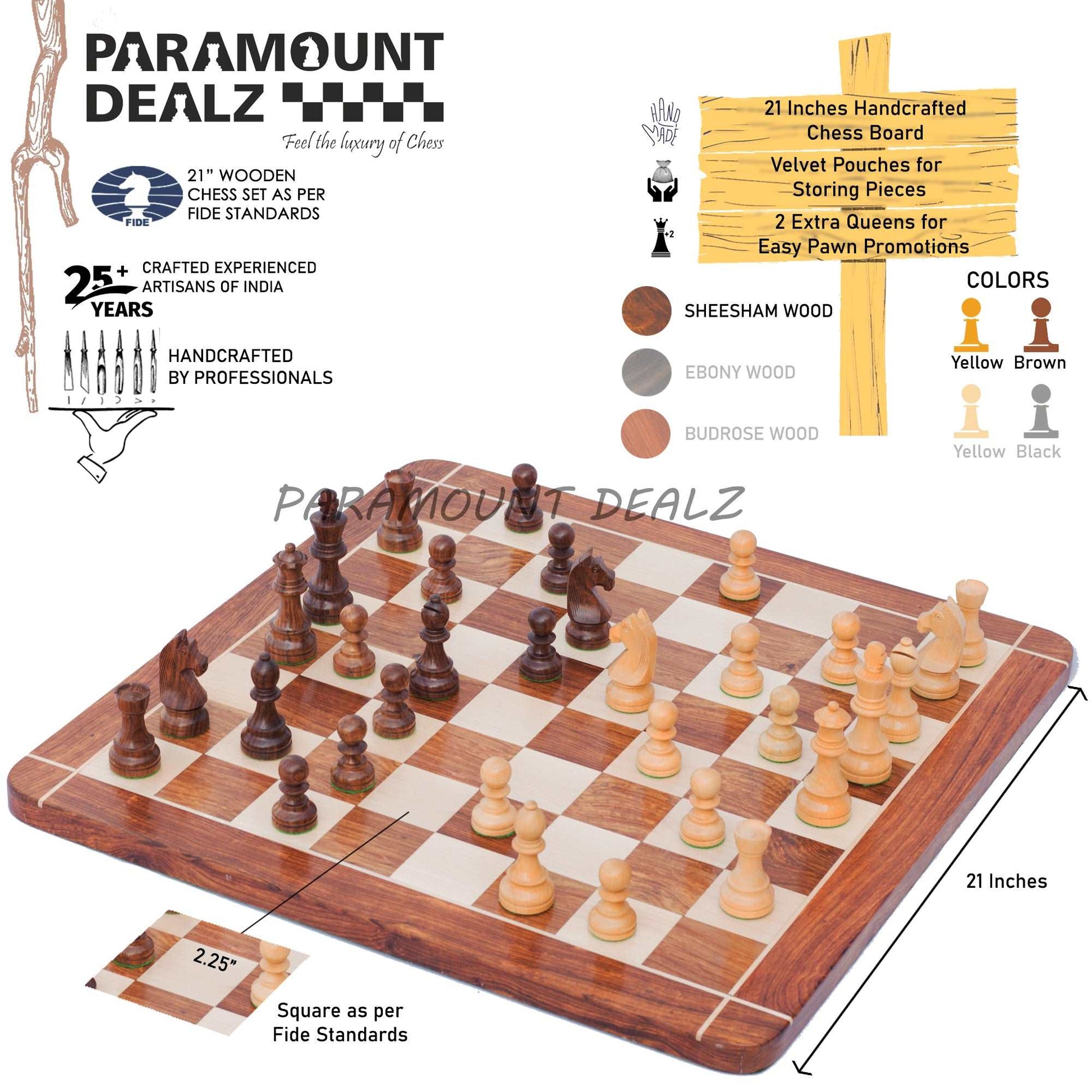 wooden chess board
