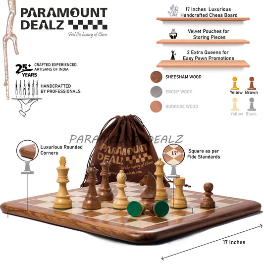 Flat Wooden Chess Board