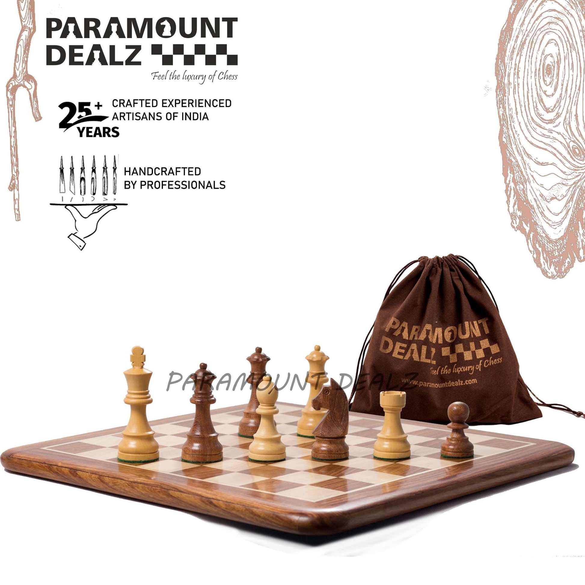 Flat Wooden Chess Board