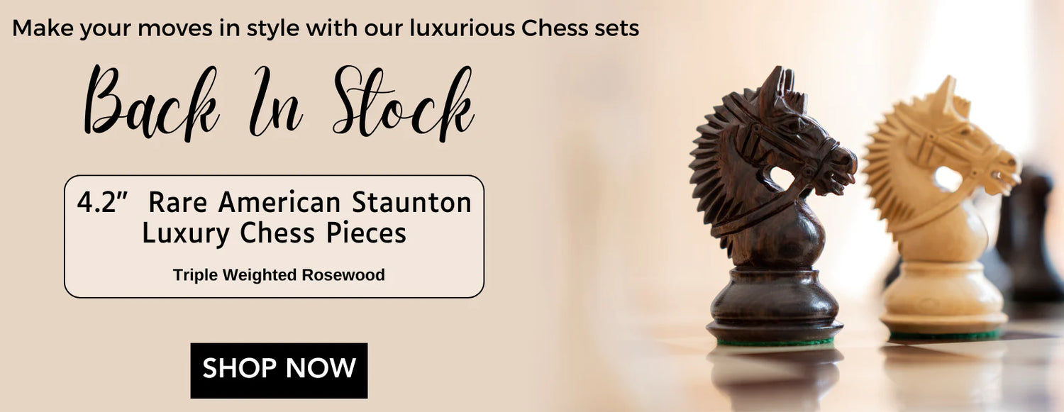 4.2 Rare American Staunton Luxury Chess Set- Chess Pieces Only