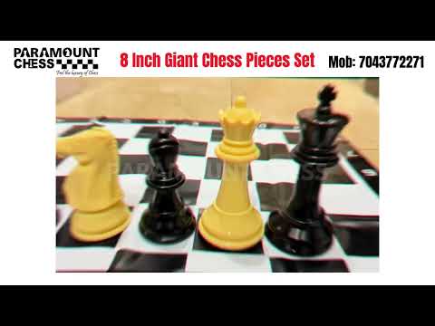 ♟️ 8-Inch King Height Plastic Giant Chess Set – Durable & Portable for Indoor and Outdoor Fun