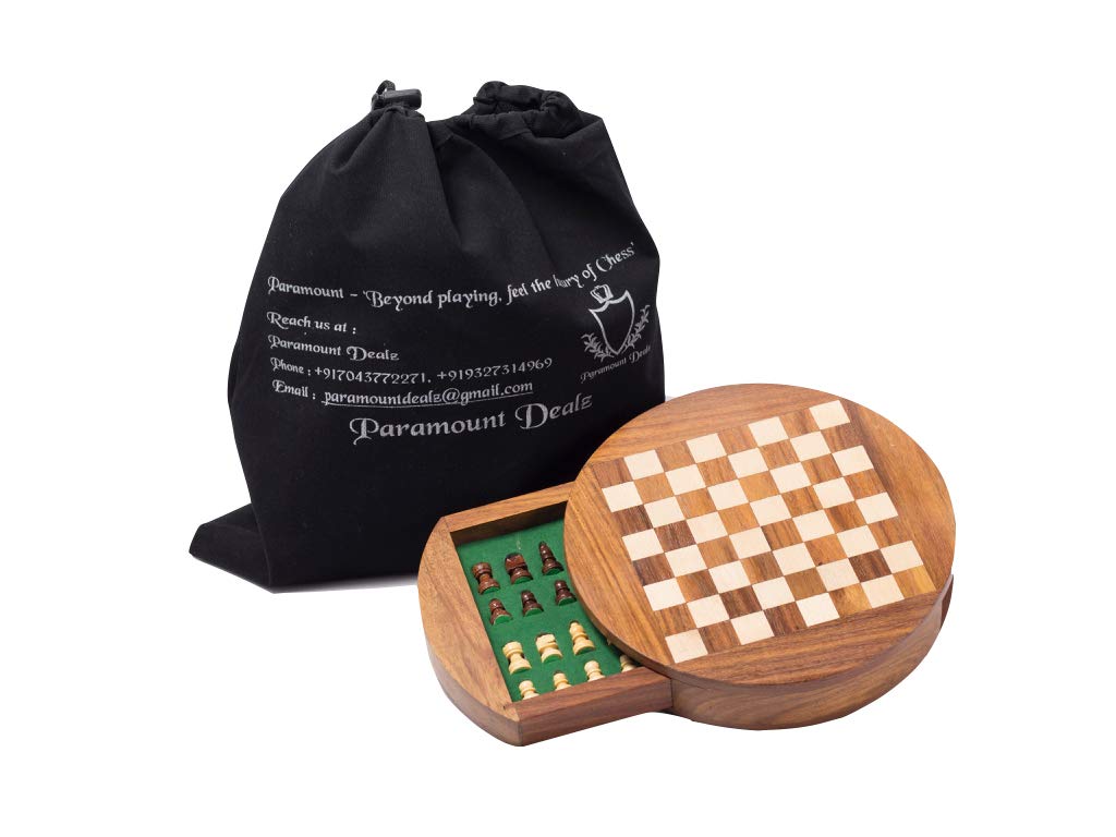 Premium Wooden Handcrafted 7" Drawer Chess Set