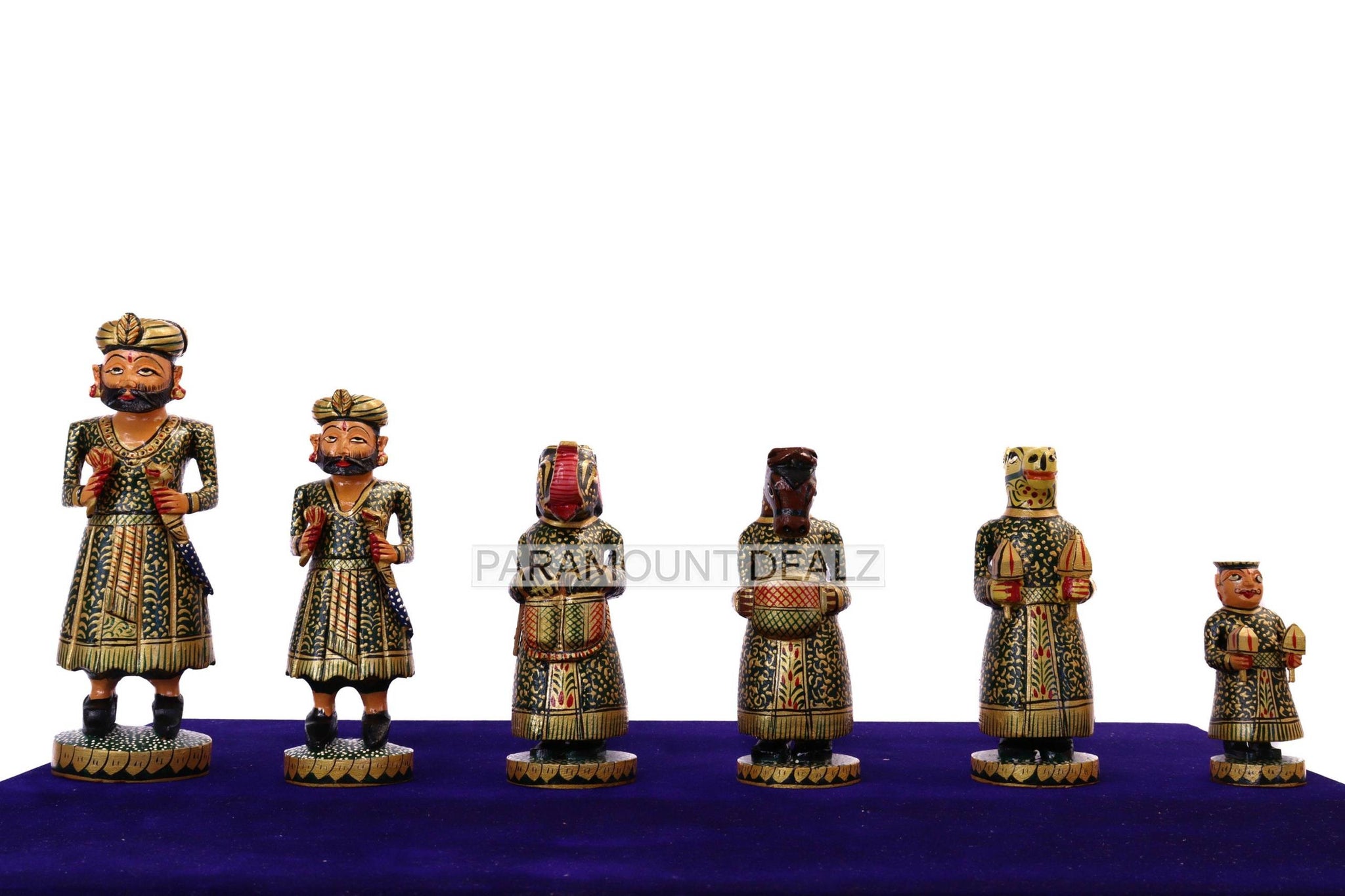 Wooden Indian Musical Theme Chess Broad Pieces